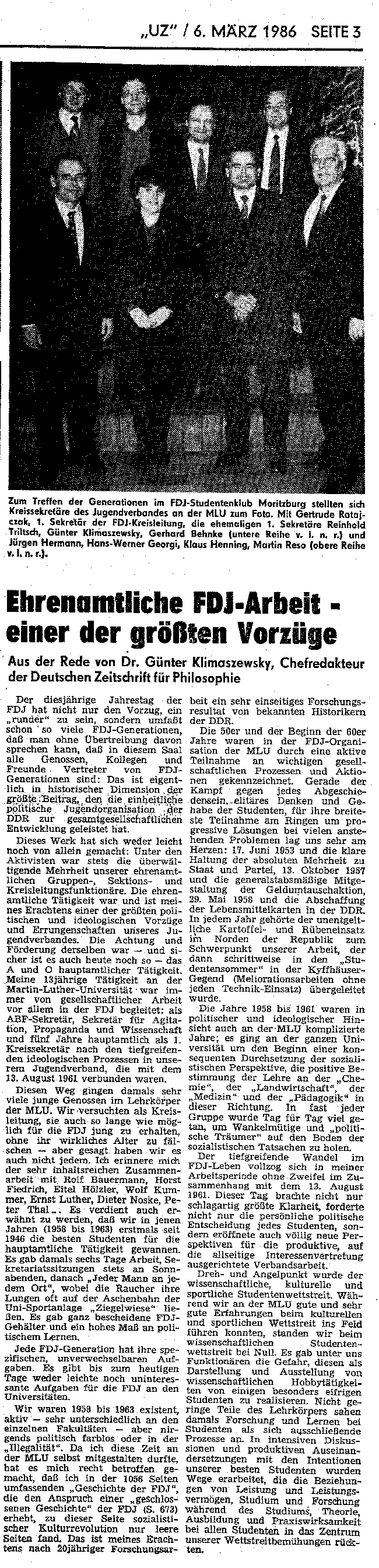 UZ vom 6. März 1986 S.3 mit Günter Klimaszewsky.gif